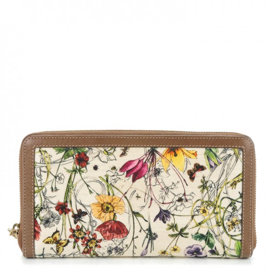 gucci floral print wallet