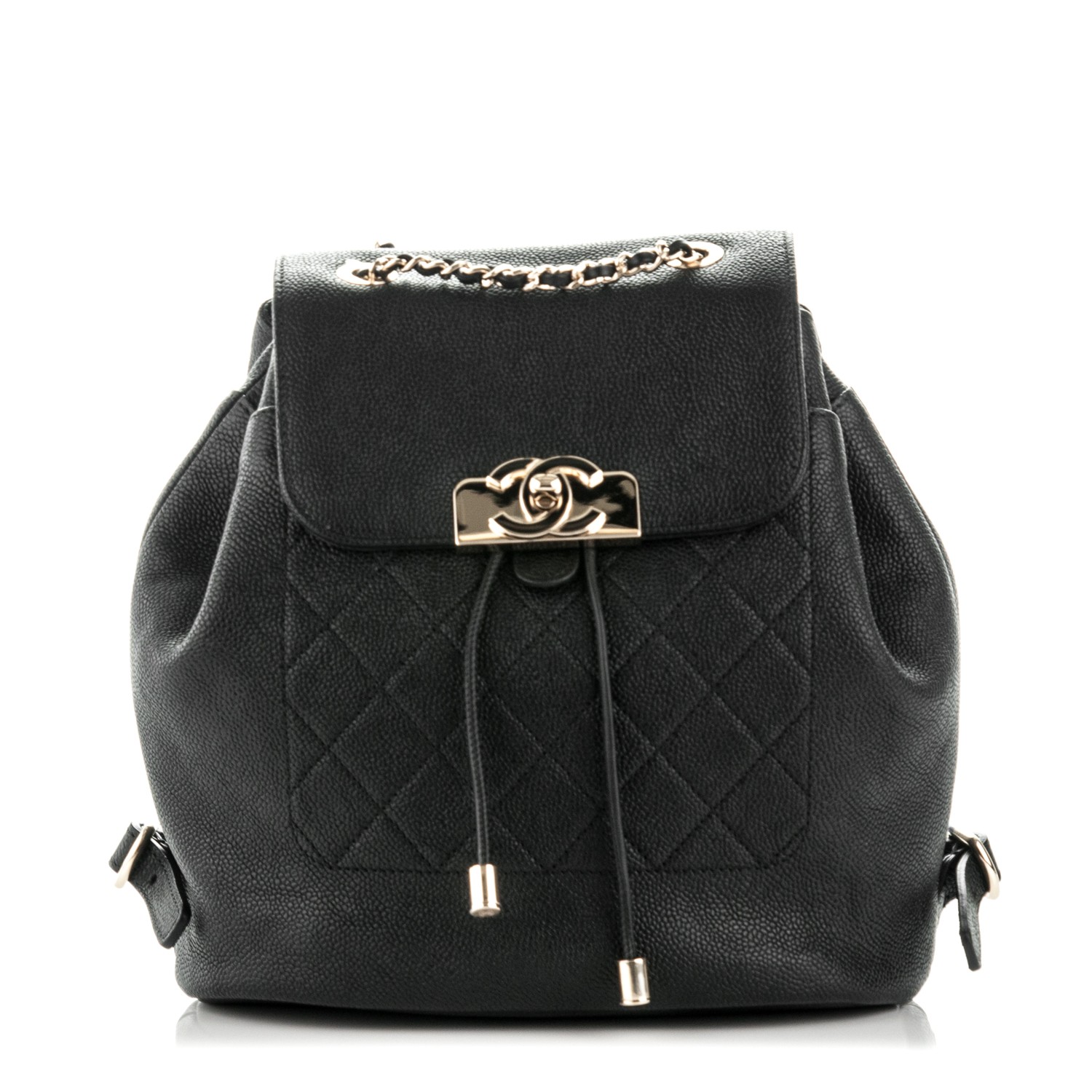 CHANEL Caviar Quilted Backpack Black 178061