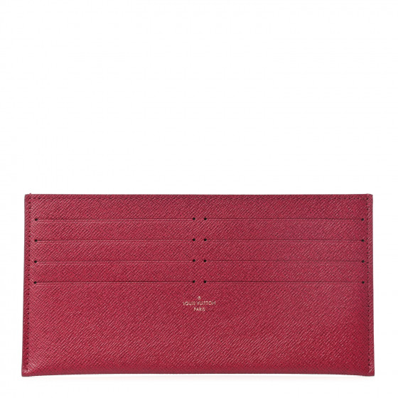 LOUIS VUITTON Calfskin Felicie Card Holder Insert Fuchsia 954176 ...