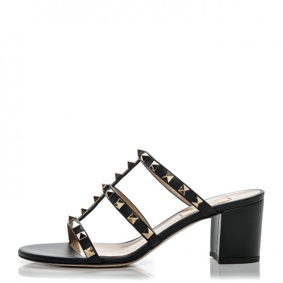 valentino rockstud mules black