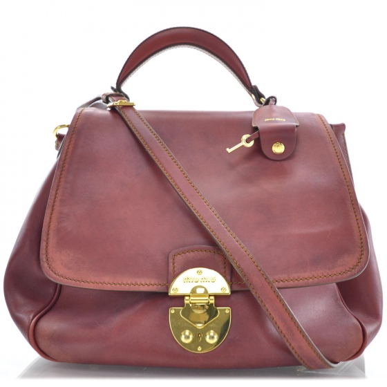 miu miu leather satchel