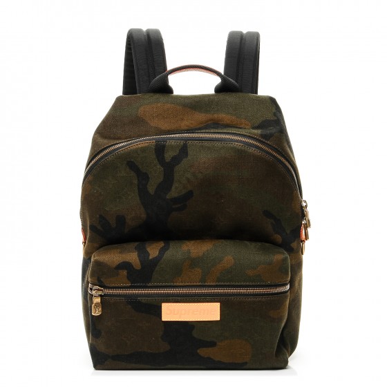 lv supreme camo backpack