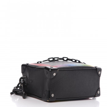 Louis Vuitton Soft Trunk Bag Rainbow Taiga Leather Mini Black