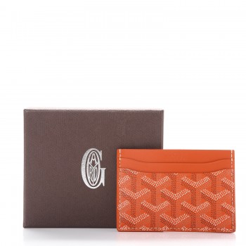 goyard card holder orange