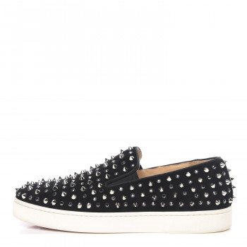louboutin roller boat spikes black