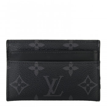 louis vuitton card holder porte cartes double monogram eclipse