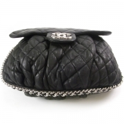 chanel black lambskin bag chunky chain price