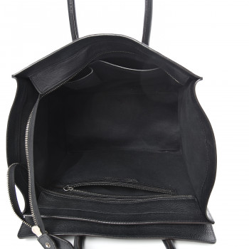 celine drummed calfskin mini luggage black