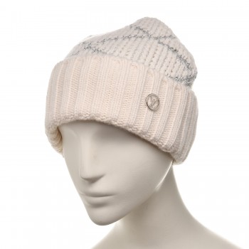 Download LOUIS VUITTON Wool Cashmere Shiny Malletage Hat Beige 226614