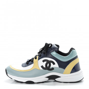 chanel sneakers blue yellow