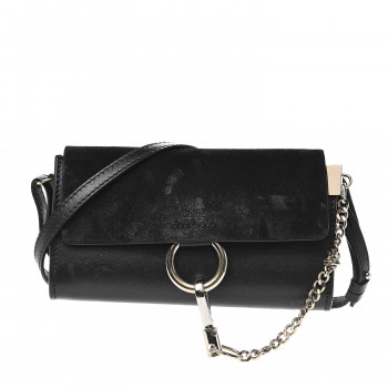 chloé mini faye leather & suede shoulder bag