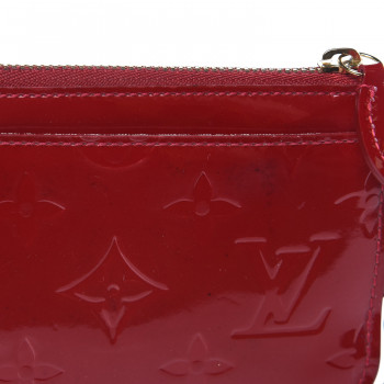 louis vuitton red vernis key pouch