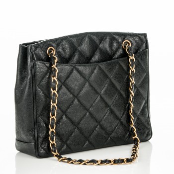 chanel black caviar shoulder bag