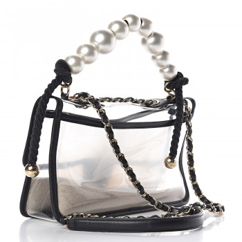 chanel clear bag with sand