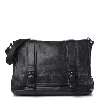 black calfskin messenger bag