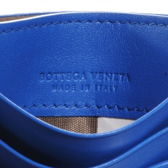 bottega veneta card holder blue