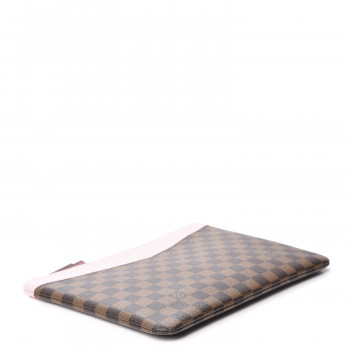 LOUIS VUITTON Damier Ebene Daily Pouch Rose Poudre 565516