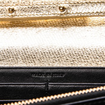 saint laurent quilted calfskin leather wallet on a chain