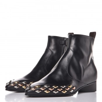 louis vuitton black studded boots