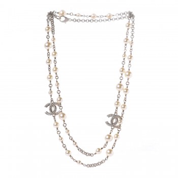chanel pearl necklace cc gold pinch zoom