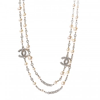 chanel pearl necklace cc gold pinch zoom