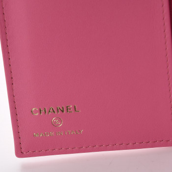 CHANEL Caviar Quilted Passport Holder Pink 426596