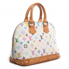 louis vuitton multicolor white alma bag