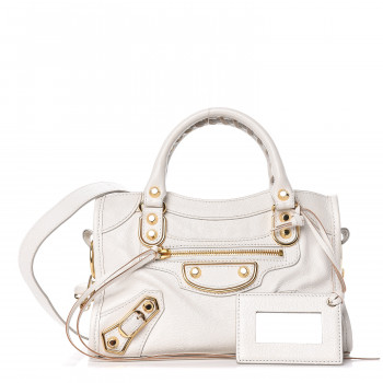 white balenciaga mini city bag