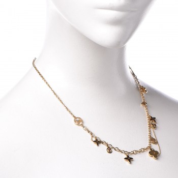 LOUIS VUITTON Blooming Supple Necklace Gold Metal