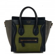 celine mini luggage green