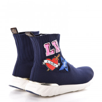lv black heart sock sneaker boot