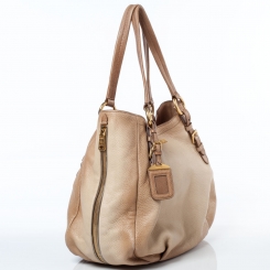 Prada Cervo Antik Satchel PRADA Cervo Antik Deerskin Shoulder Bag Quarzo Sfumato 37280