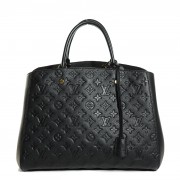 louis vuitton black monogram empreinte montaigne gm bag