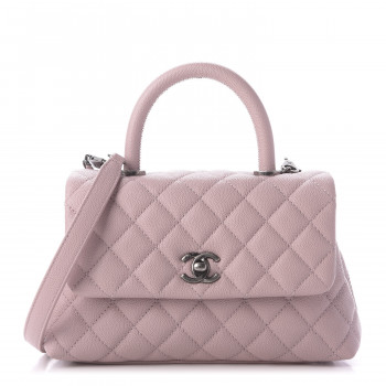 Chanel Caviar Quilted Mini Coco Handle Flap Pink Fashionphile