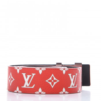 Louis Vuitton x Supreme Red Leather Belt