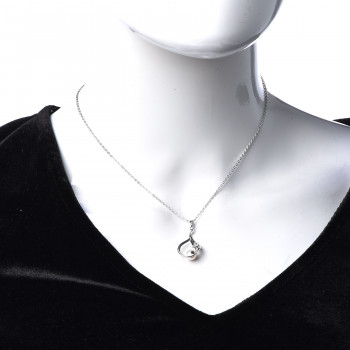 6mm akoya mikimoto pearl sterling pendant necklace silver