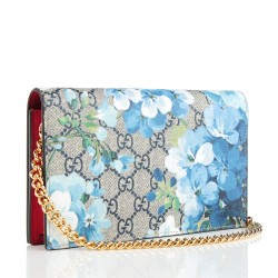 gucci gg blooms supreme chain wallet