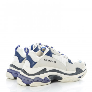 Balenciaga triple s blanche et bleu on sale