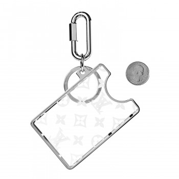 Louis Vuitton LV Prism ID Card Holder Bag Charm and Key Holder Monogram  Plexiglass with Metal Clear 1475077